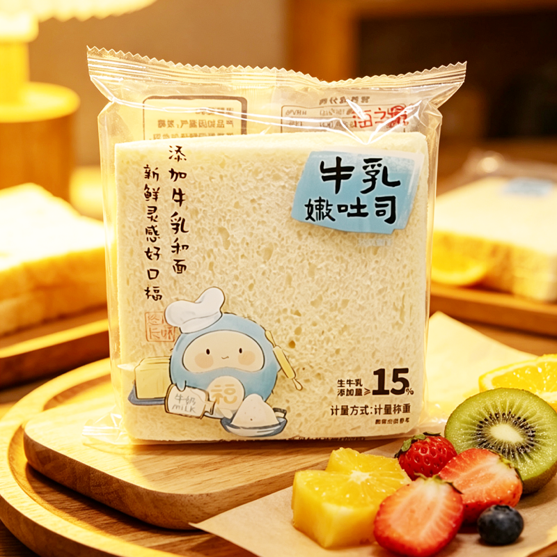 4月海之最牛乳嫩吐司软式面包代餐营养零食品早餐糕点心小袋装