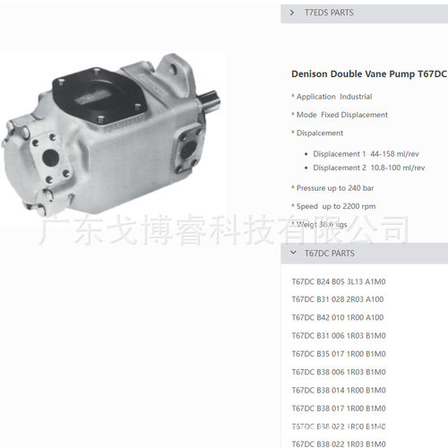 T6DC-045-025叶片油泵T6DC-050-003-2R00-B1T6DC-024-003-3L03B1