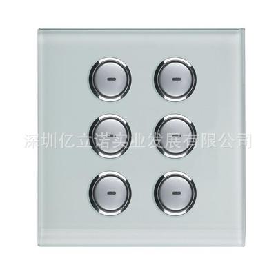 MTN6916_GF玻璃ULTI6键可编程控制面板智能照明控制系统功能面板