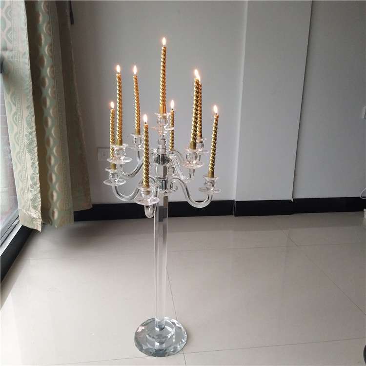 欧式水晶蜡烛台摆件 9头烛台婚庆道具家居软装摆件烛台
