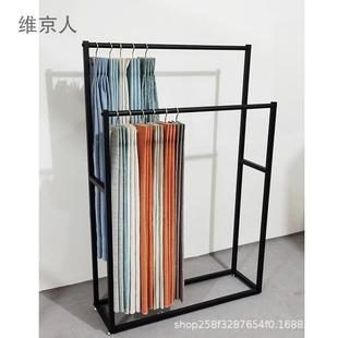 维京人窗帘吊卡展示架面料挂样色卡家纺展会样品陈列架壁挂式