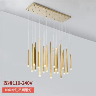 现代轻奢风别墅大厅主灯复式楼挑空客厅餐厅装饰led吊灯直销