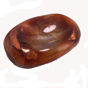 天然玛瑙原石烟灰缸玉髓红玛瑙摆件原石笔洗砚台摆件