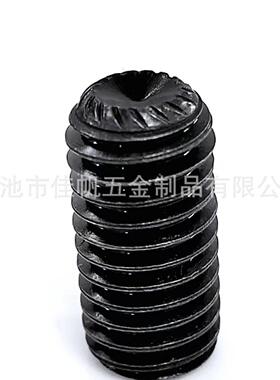 M3-M12防滑花齿无头紧定螺丝DIN916K顶丝机米螺钉内六角凹端滚花