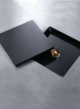 200*200mm不锈钢黑色隐形阳台浴室卫生间地漏防臭HID698-1