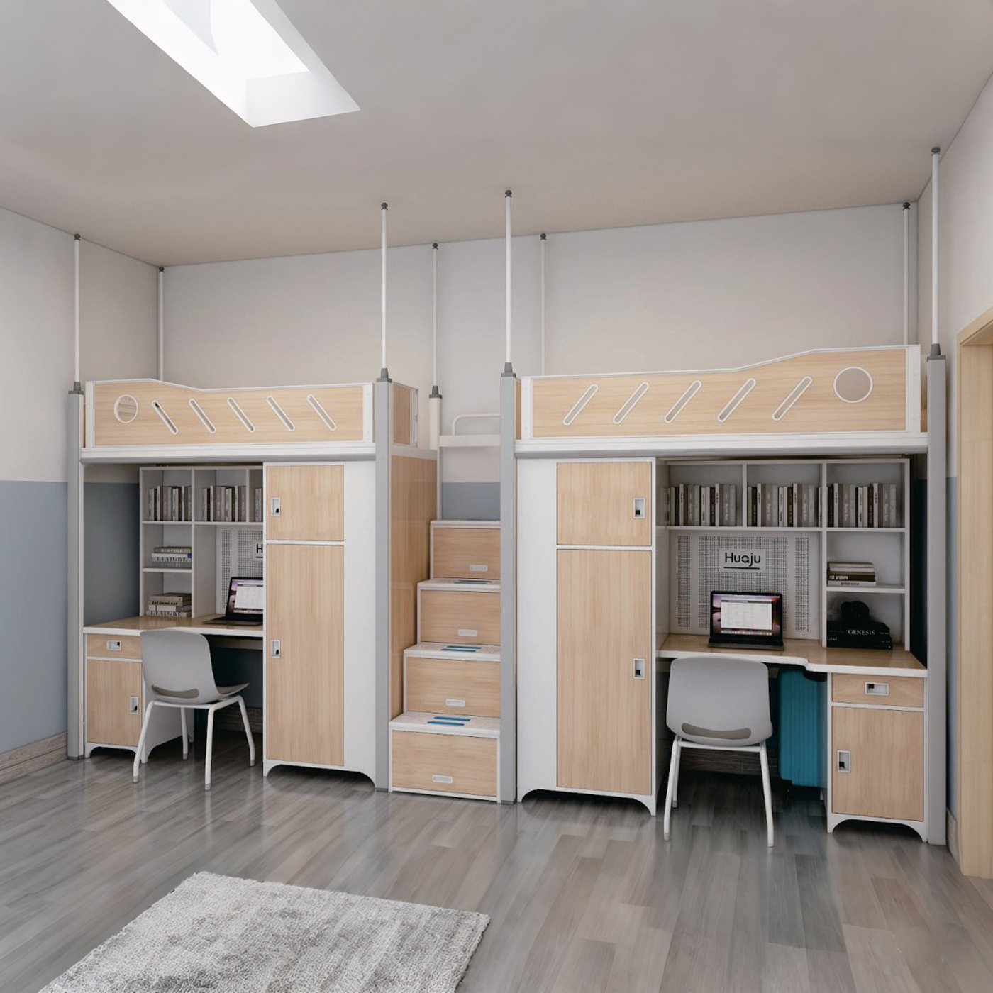 大学生宿舍钢制高架床上床下桌连体组合床公寓小户型多功能铁艺床,商业/办公家具,学校双层床/宿舍床,淘宝优惠券,粉丝福利购,淘宝优惠卷