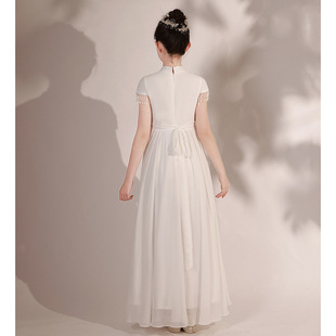 儿童古筝表演服冬季2026新款女童中国风民乐演奏合唱艺考演出礼服