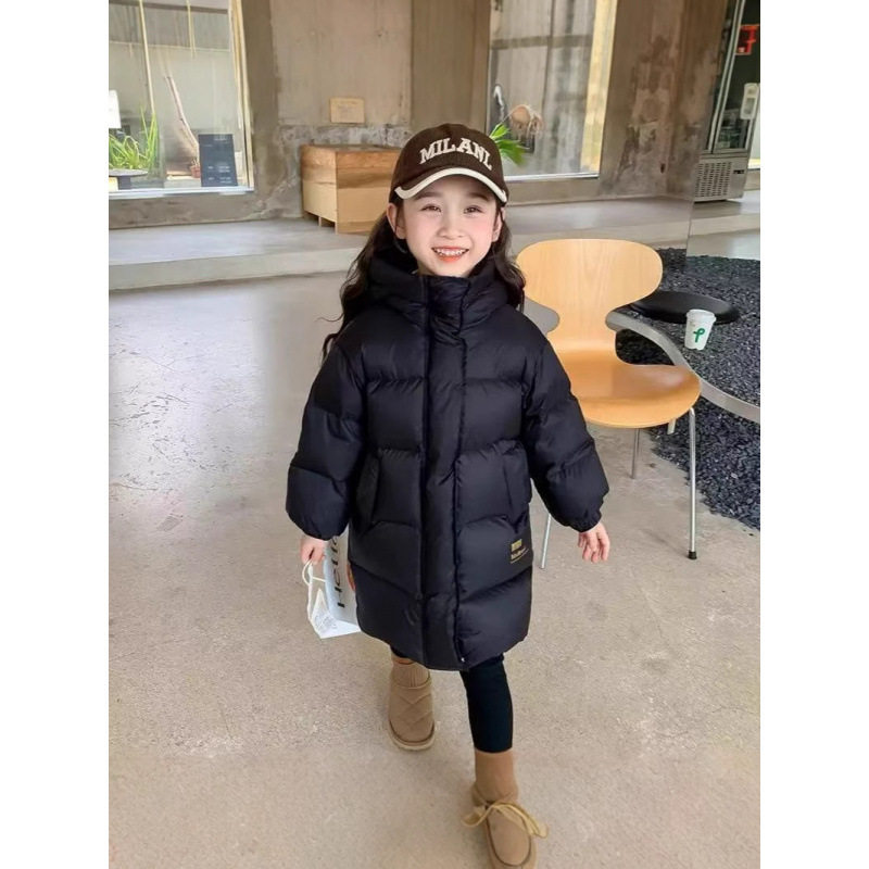 女童冬装棉服2025冬季儿童中长款宝宝加厚羽绒棉袄外套石墨烯导热