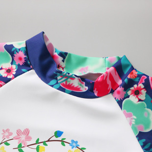 儿童泳衣女孩裙式分体长袖长裤女童中大童学生可爱宝宝防晒速干装