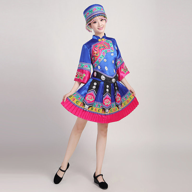 56个少数民族服装男女苗族彝族土家族壮族瑶族侗族藏族维族演出服