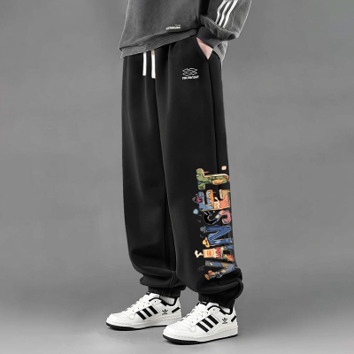 潮男秋冬新款裤子男休闲裤宽松