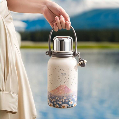 保温杯女款高颜值保温水壶大容量女生精致高级感泡茶不锈钢学生水