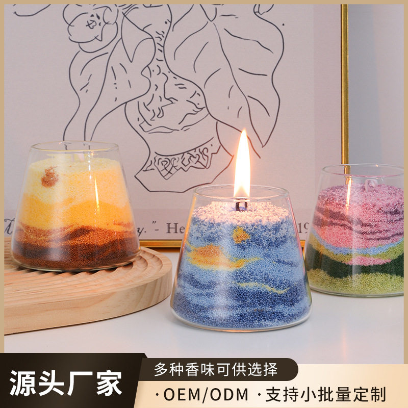 室内香氛沙画香薰蜡烛手工DIY|