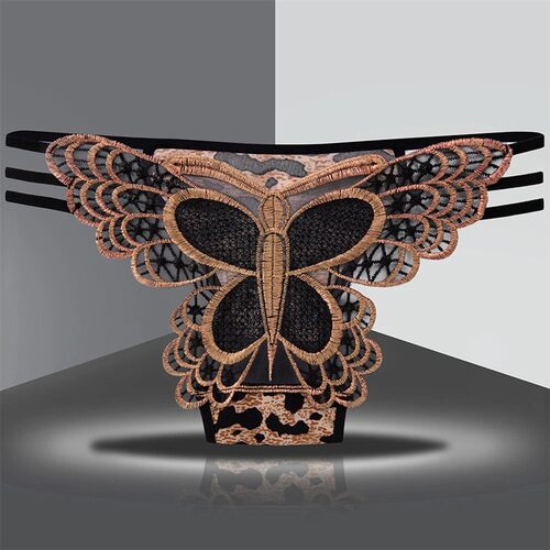 新款镂空诱惑刺绣绑带女士三角裤