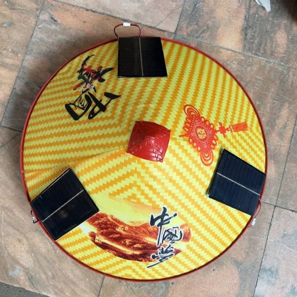 超轻款斗笠风扇帽防晒遮阳采茶
