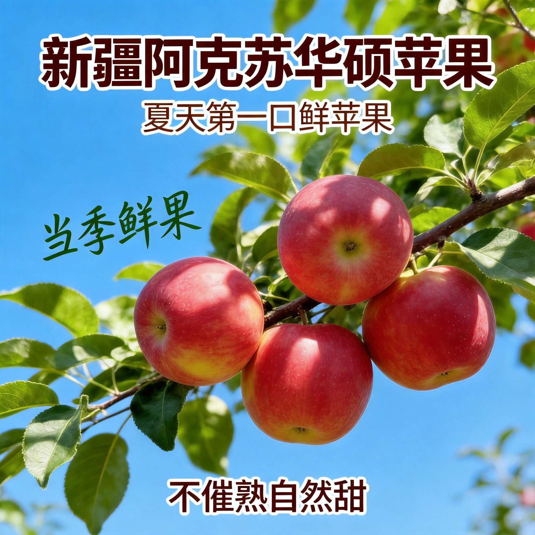 新疆阿克苏华硕苹果阿克苏产地直发树上自然熟当季水果脆甜多汁