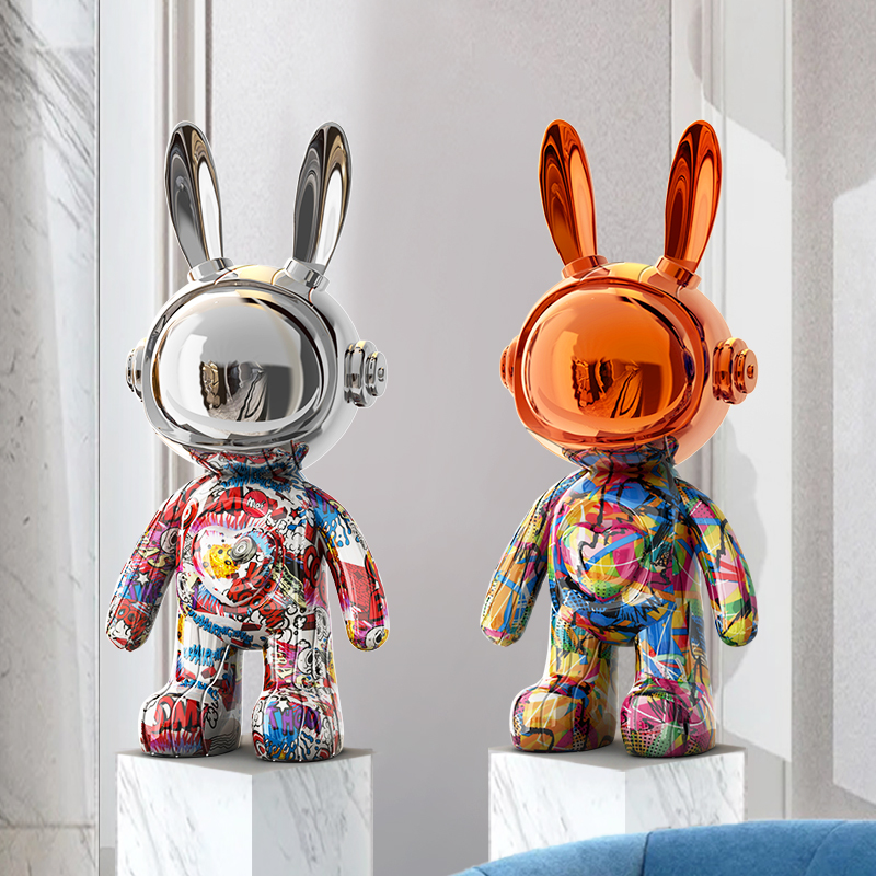 创意兔子摆件电子钟闹钟时钟