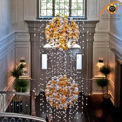 气圆吊灯酒店大堂吊灯LVA商场泡会所装饰灯球售楼部盘工程灯沙别