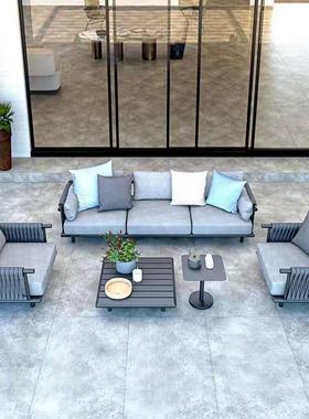 定制户外沙发合柚庭院别墅家具阳台休闲编织露62181沙发天木双人