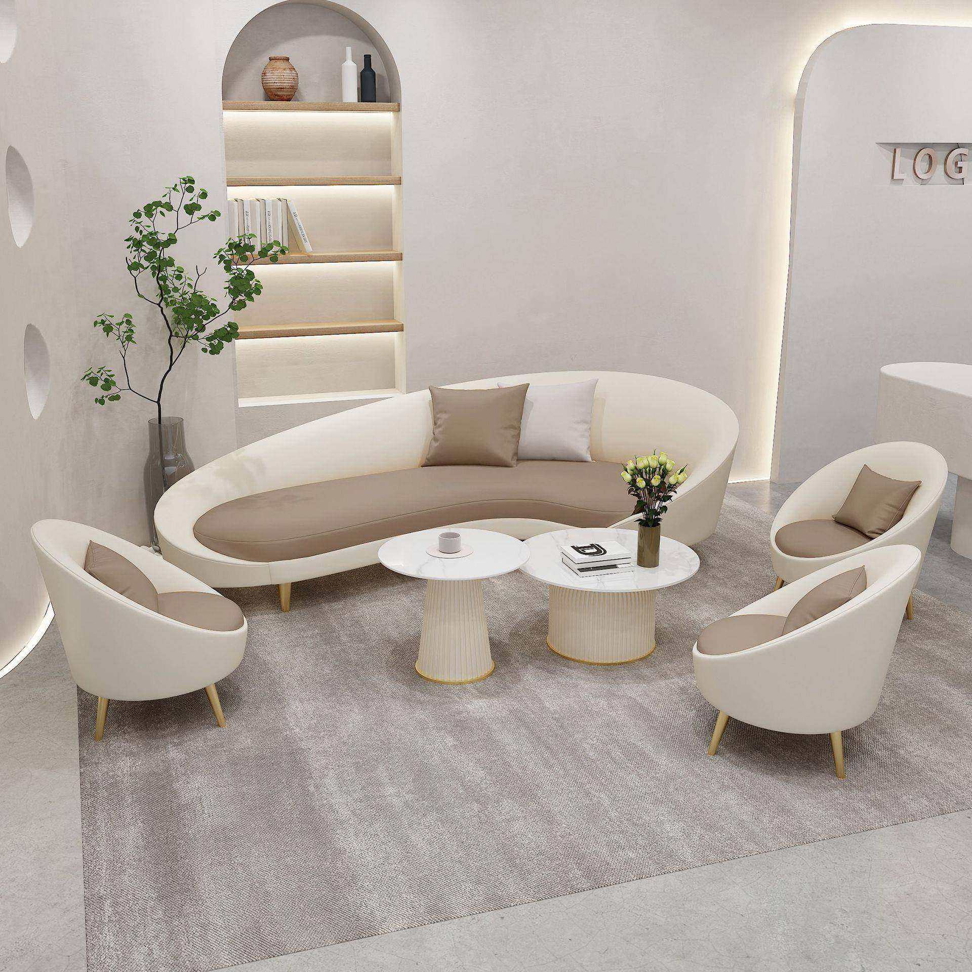 北欧仿猫红爪沙发休区美 容院网小户型拼色弧形双息人位00多人沙,商业/办公家具,办公站立垫/抗疲劳垫,淘宝优惠券,粉丝福利购,淘宝优惠卷