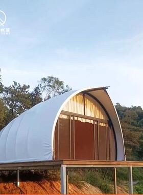 02营4露营项目海滩95197地卫帐篷2-3人带浴豪华住宿野奢贝壳酒店2