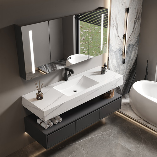 2025新款酒店风岩板一体盆