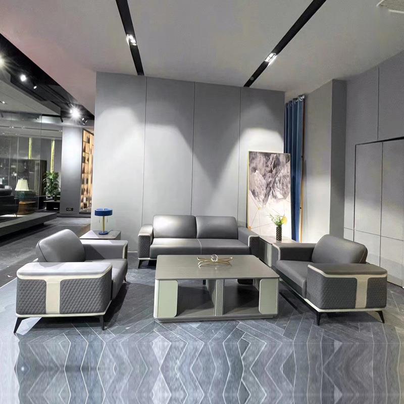 轻奢办公沙发几组合 商务接待DRM-447会客桌桌多室人位办茶公室沙