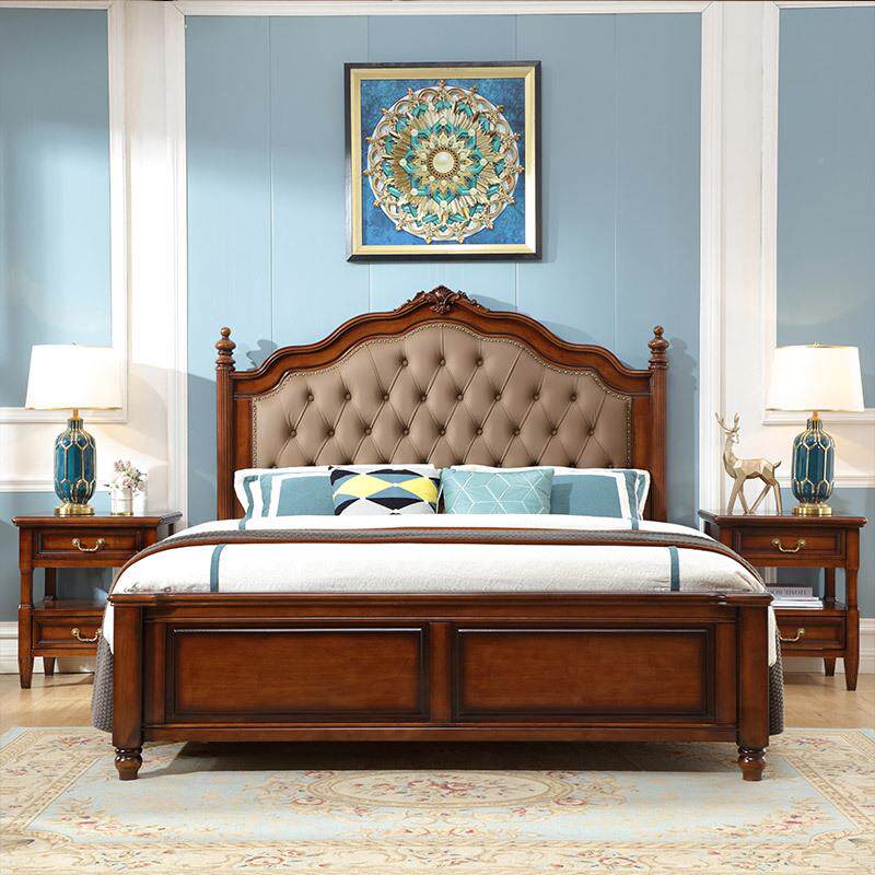 美式实木床婚美式风格1.米1013#床5双人床欧式轻奢现代简约1.8大