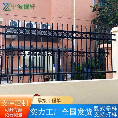 学校小区厂区绿全围栏镀锌花安园防护栏栅波锌化宁xqhl钢铝艺草坪