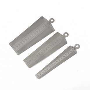 新款直销高精度不锈钢间隙尺钢直尺楔形塞尺锥形尺孔径规内径测径