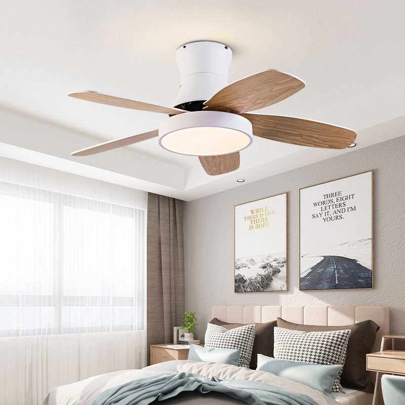 新款直销跨境热销美式直叶木叶风扇灯餐厅客厅吸顶风扇灯静音遥控,家装灯饰光源,风扇灯,淘宝优惠券,粉丝福利购,淘宝优惠卷