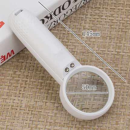 新款直销手持式5倍LED照明灯玻璃镜片 线路板维修看书阅读古玩鉴