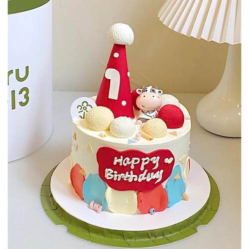 新款直销网红生日帽蛋糕装饰帽子 EVA一周岁宝宝生日快乐烘焙插牌