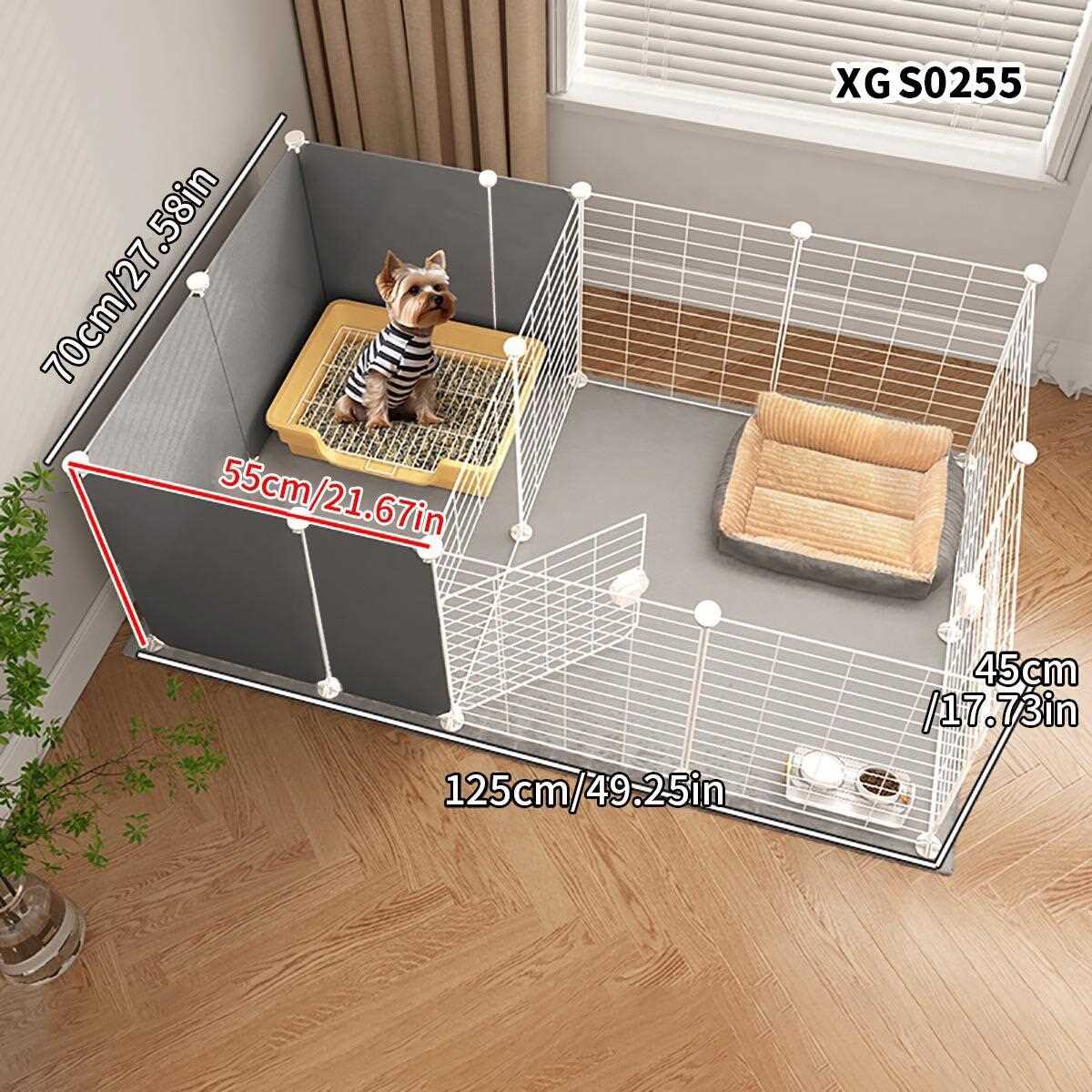 新款直销狗笼子中小型犬带训练上厕所泰迪柯基狗窝家用室内加粗别