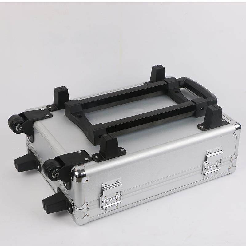 新款直销跨境铝合金仪器仪表工具箱 工具组套拉杆箱 手提拉杆箱可