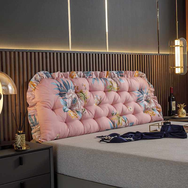 新款直销包邮韩版荷叶边床头靠垫 床上软包大靠背双人沙发长枕靠,居家布艺,床头靠垫,淘宝优惠券,粉丝福利购,淘宝优惠卷