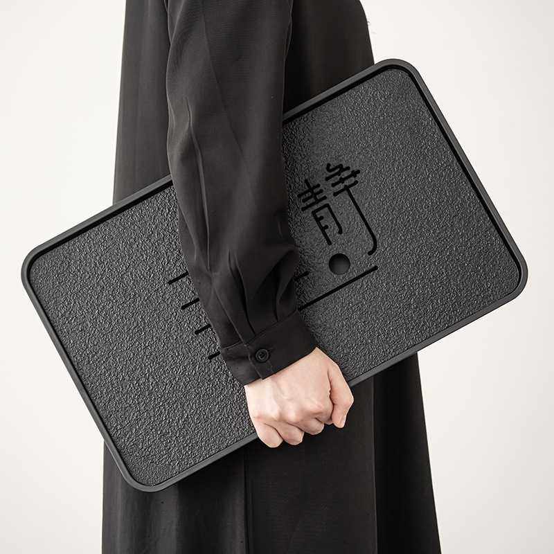 新款直销乌金磁石小型石头茶台茶盘家用长方形茶海蓄排双用茶托盘,餐饮具,茶盘,淘宝优惠券,粉丝福利购,淘宝优惠卷