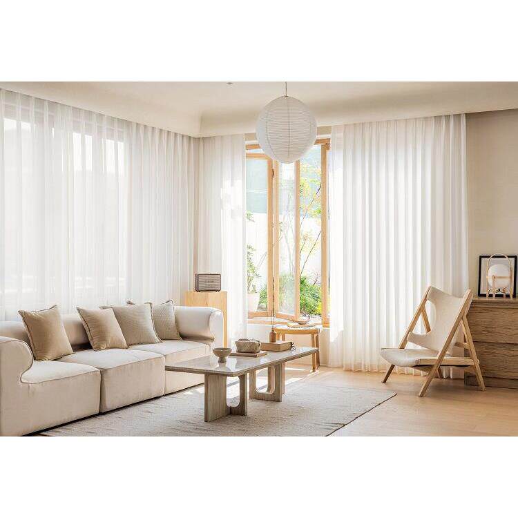 新款直销北欧风格纱帘白色窗纱简约绣花客厅窗帘2022年新款欧式刺