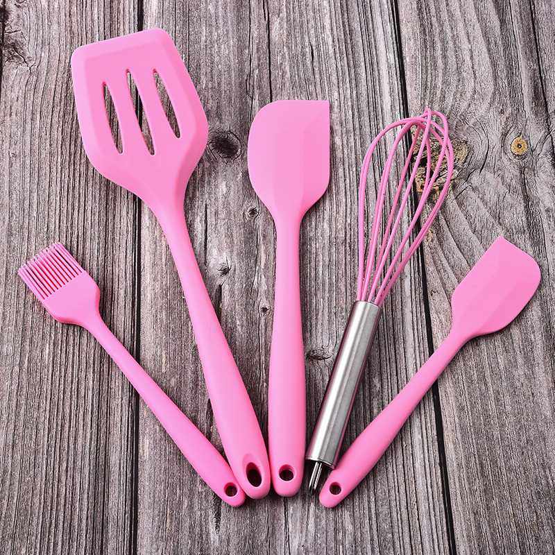 新款直销烘焙工具5件套刮刀套装一体式刮刀打蛋器铲勺小油刷硅胶,厨房/烹饪用具,其它烘焙器具,淘宝优惠券,粉丝福利购,淘宝优惠卷