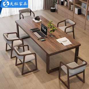 新款直销天纵美式实木办公桌复古客厅大长书桌莫比恩台式电脑桌家