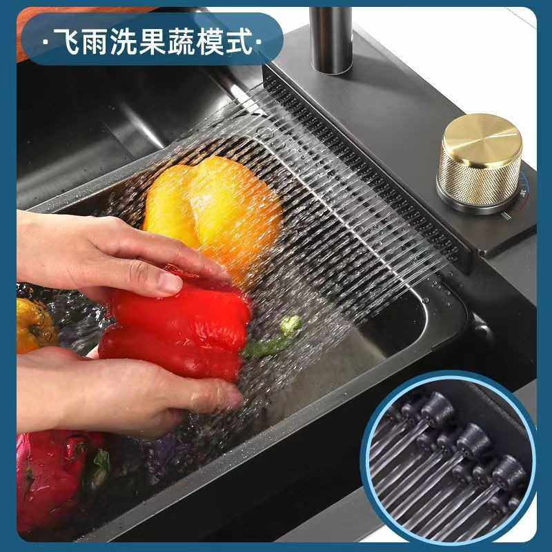 新款直销飞鱼厨房水槽大单槽纳米SUS304不锈钢洗碗槽多功能加厚家,家装主材,水槽套餐,淘宝优惠券,粉丝福利购,淘宝优惠卷