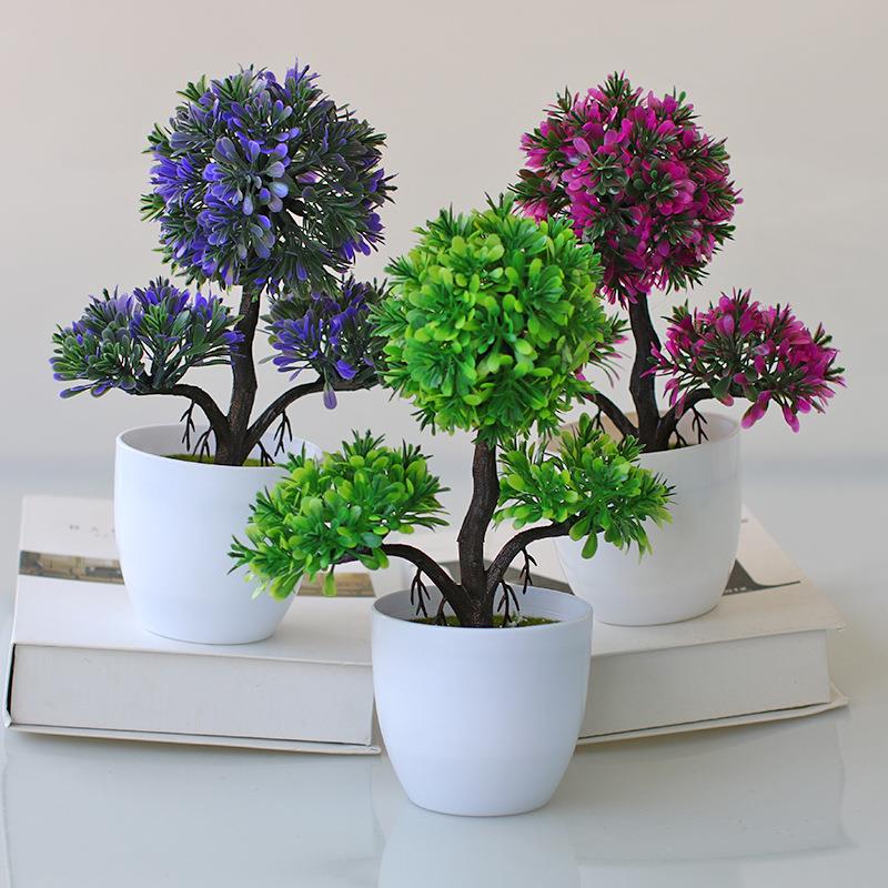 新款直銷櫻雪球仿真植物盆栽草球盆景小樹家居裝飾花擺件創(chuàng)意迷你