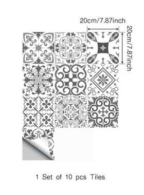 新款直销TS207 防滑瓷砖贴墙贴复古花砖系列瓷砖贴简约地贴纸防水