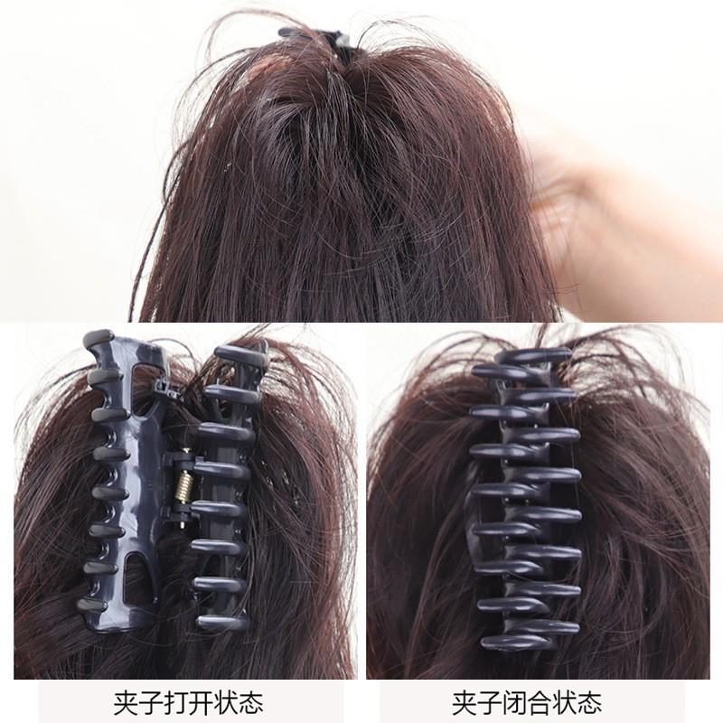 新款直销假发女半扎梨花卷马尾无坠感卷发圈抓夹温丝长现货女士假