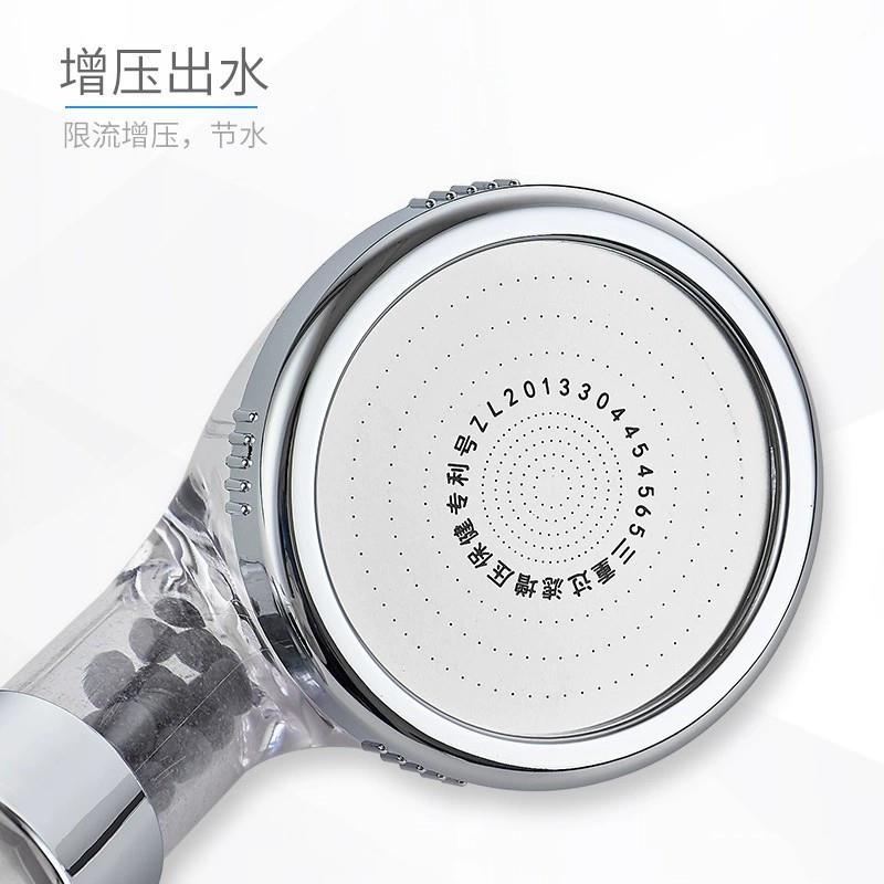 新款直销三功能电镀圈负离子淋浴手持花洒头莲蓬头淋浴管连接压喷
