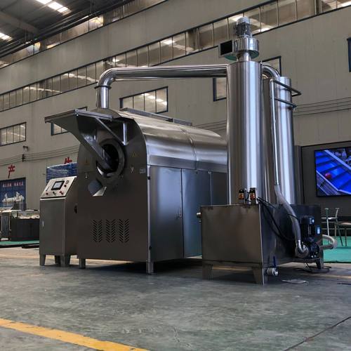 商用电磁加热炒货设备腰果滚筒炒锅连续全自动炒货机黄豆炒制机