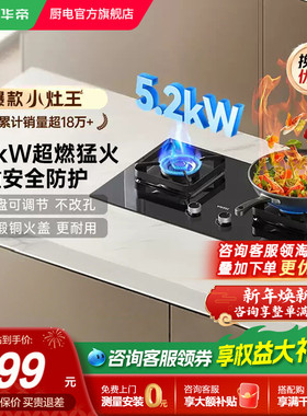 华帝燃气灶i10071B煤气灶家用双灶台天然液化气官方旗舰以旧换新