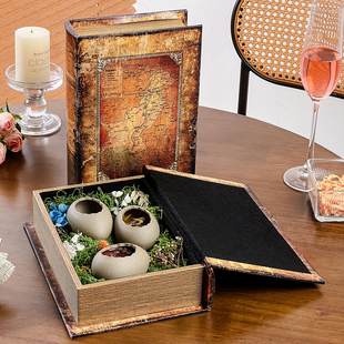 创意火焰魔法书餐饮套装 饰氛围感 鸟窝鸡蛋壳餐具高级餐厅书中餐装