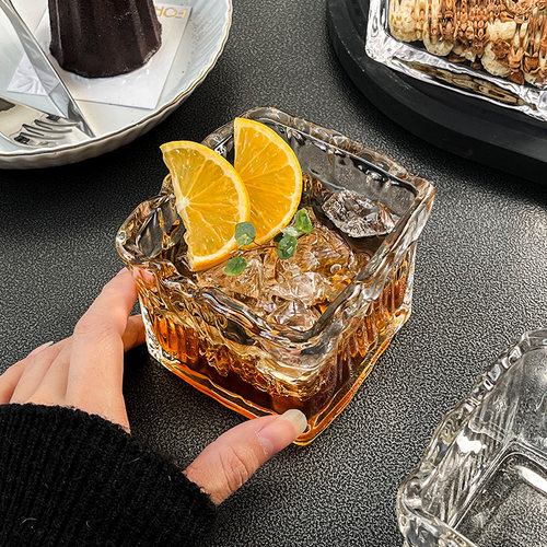 臻皿玻璃餐厅方形玻璃杯