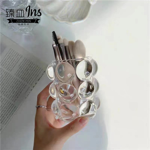 臻皿ins玻璃笔筒物美价廉